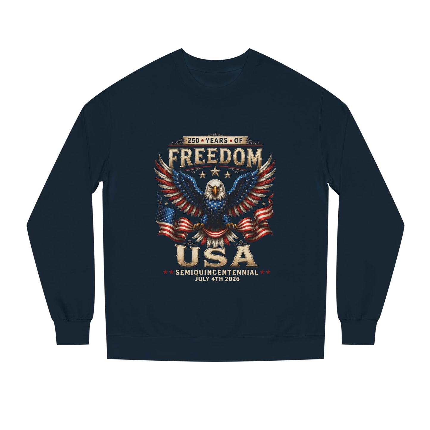 Freedom USA Eagle Sweatshirt — Patriotic 4th of July Crewneck