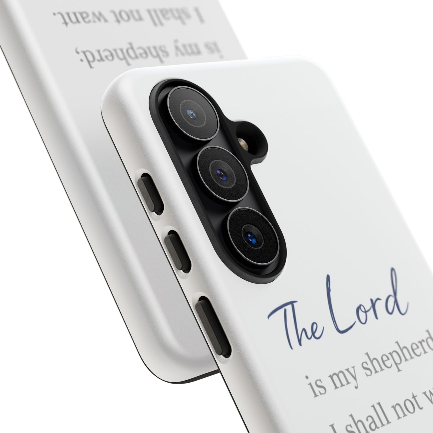 Psalm 23:1 Phone Case — "The Lord is my shepherd; I shall not want" Christian Protective Cover