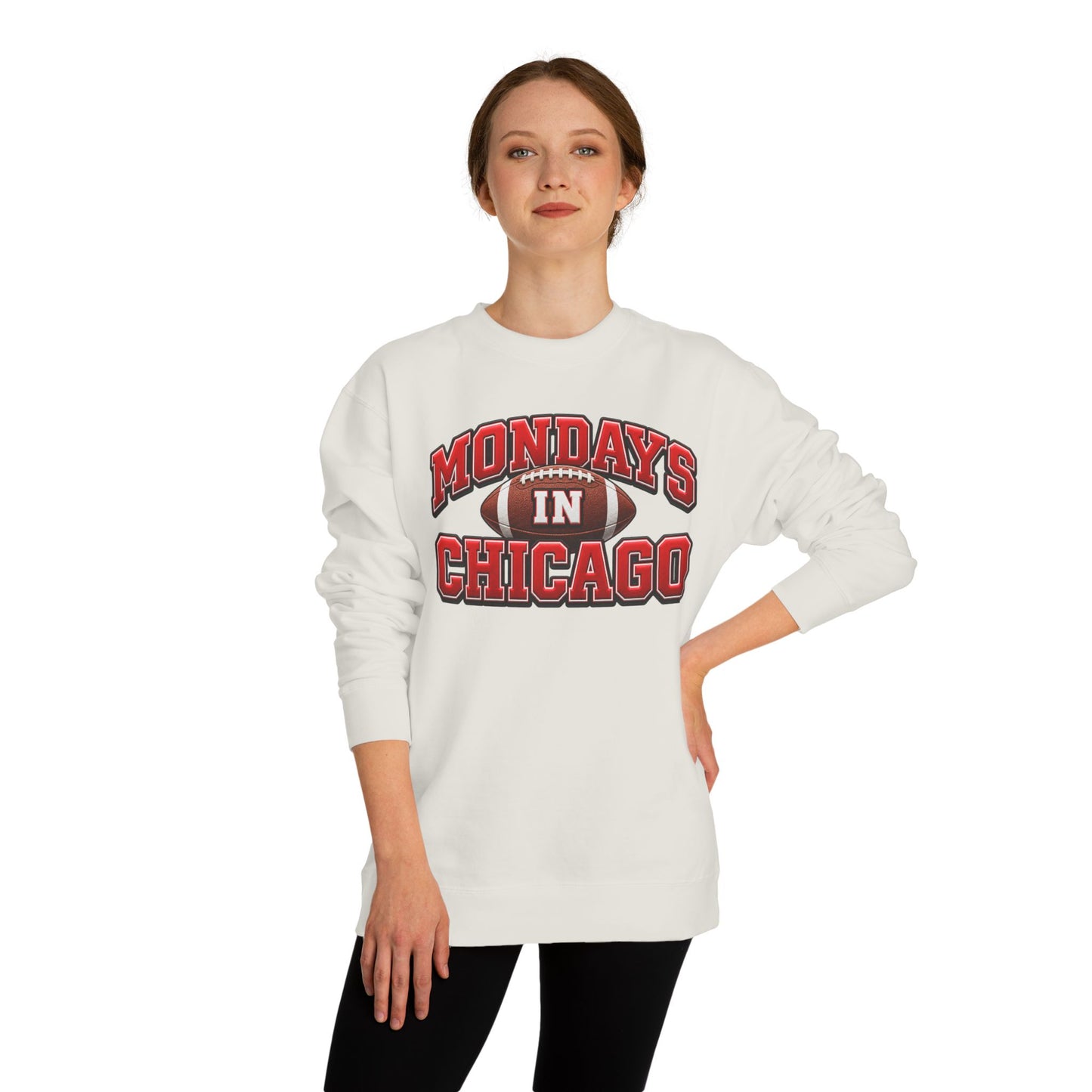 Mondays in Chicago Football Crewneck Sweatshirt