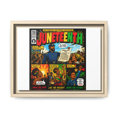 Juneteenth Comic Art Canvas - Framed Matte Wall Decor