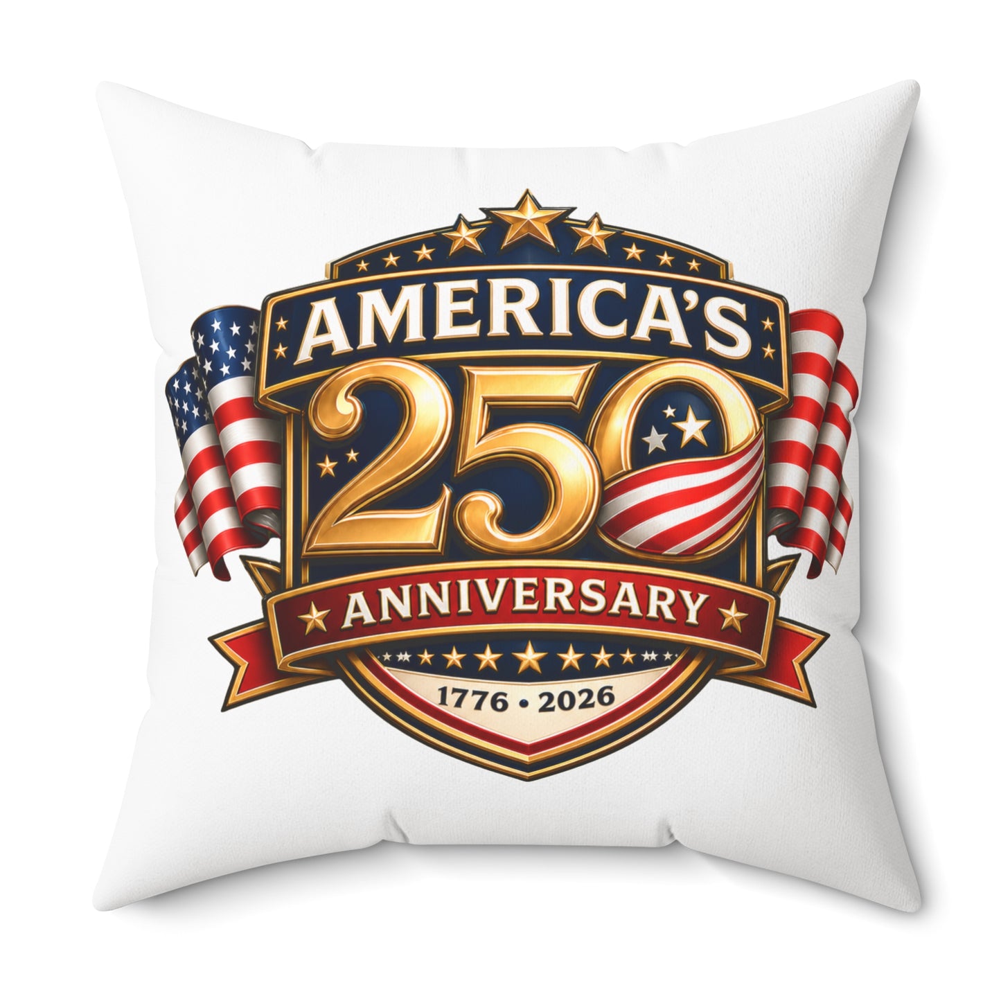 America's 250th Anniversary Throw Pillow — 1776-2026 Patriotic Decorative Cushion