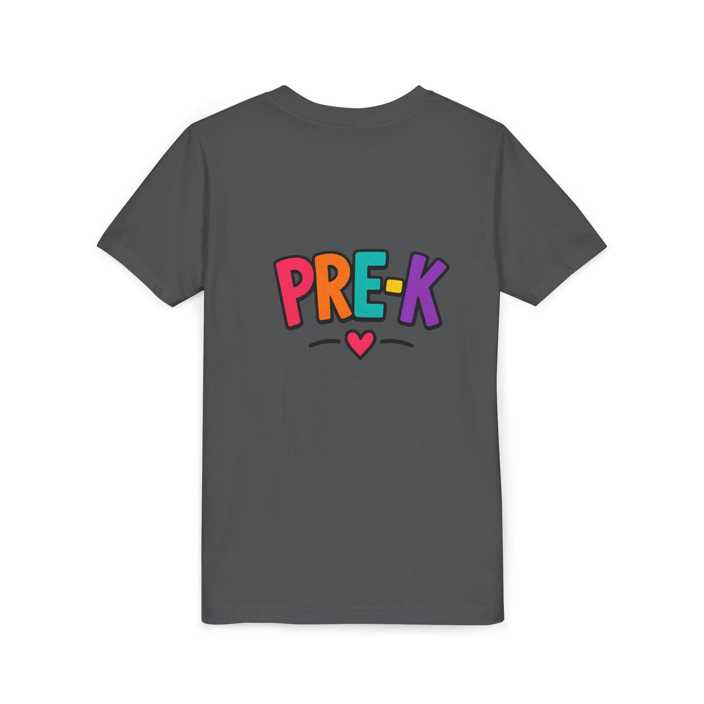 Pre-K Kids Tee — Colorful Heart Preschool Shirt for Boys & Girls