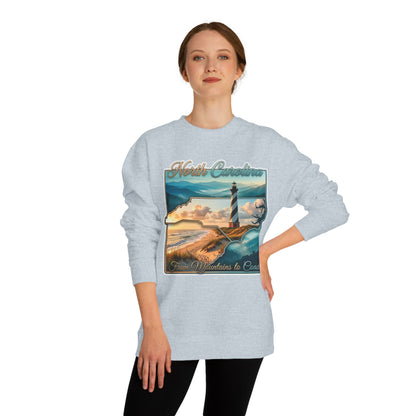 North Carolina Lighthouse Sweatshirt — From Mountains to Coast Scenic Crewneck