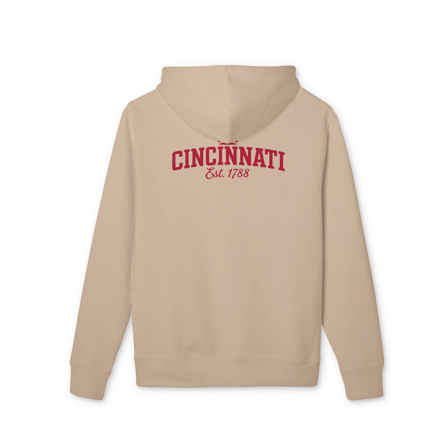 Cincinnati Hoodie — 'CINCINNATI Est. 1788' Red Script City Pride Pullover