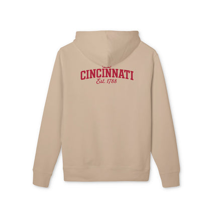 Cincinnati Hoodie — 'CINCINNATI Est. 1788' Red Script City Pride Pullover