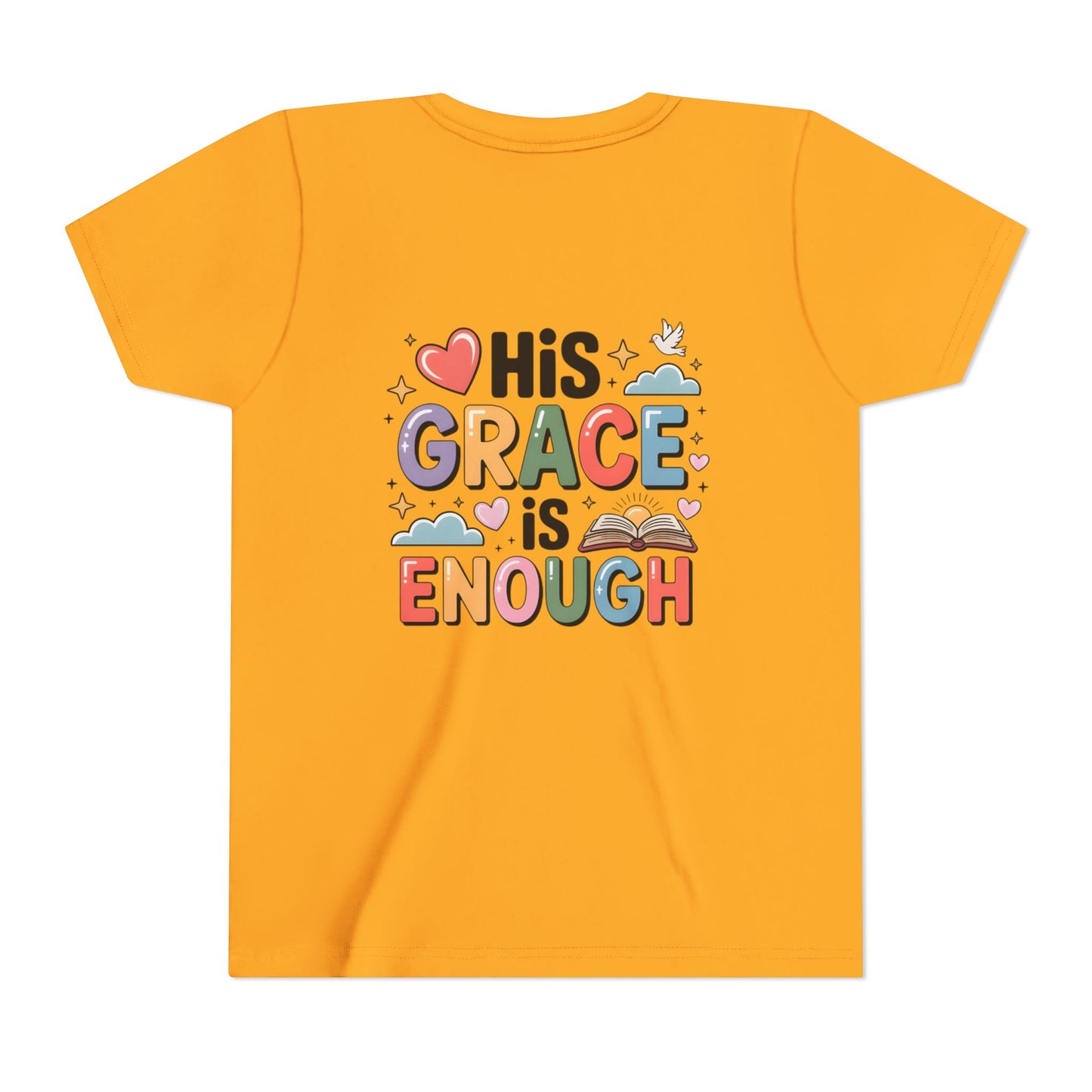 His Grace Is Enough Youth Tee — Christian Kids Inspirational Shirt
