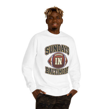 Sundays in Baltimore Football Sweatshirt — Game Day Crewneck for Ravens Fans