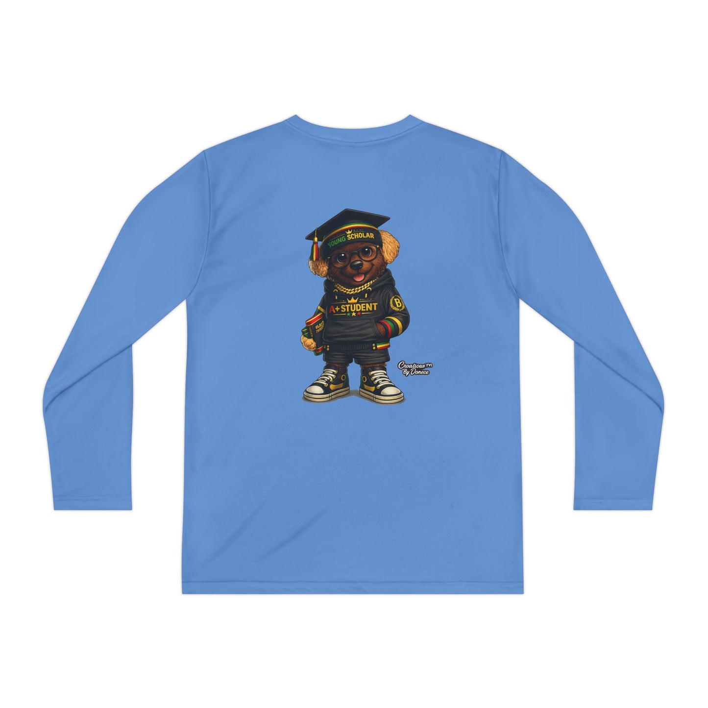 Youth Long Sleeve Tee — Graduation Bear Design
