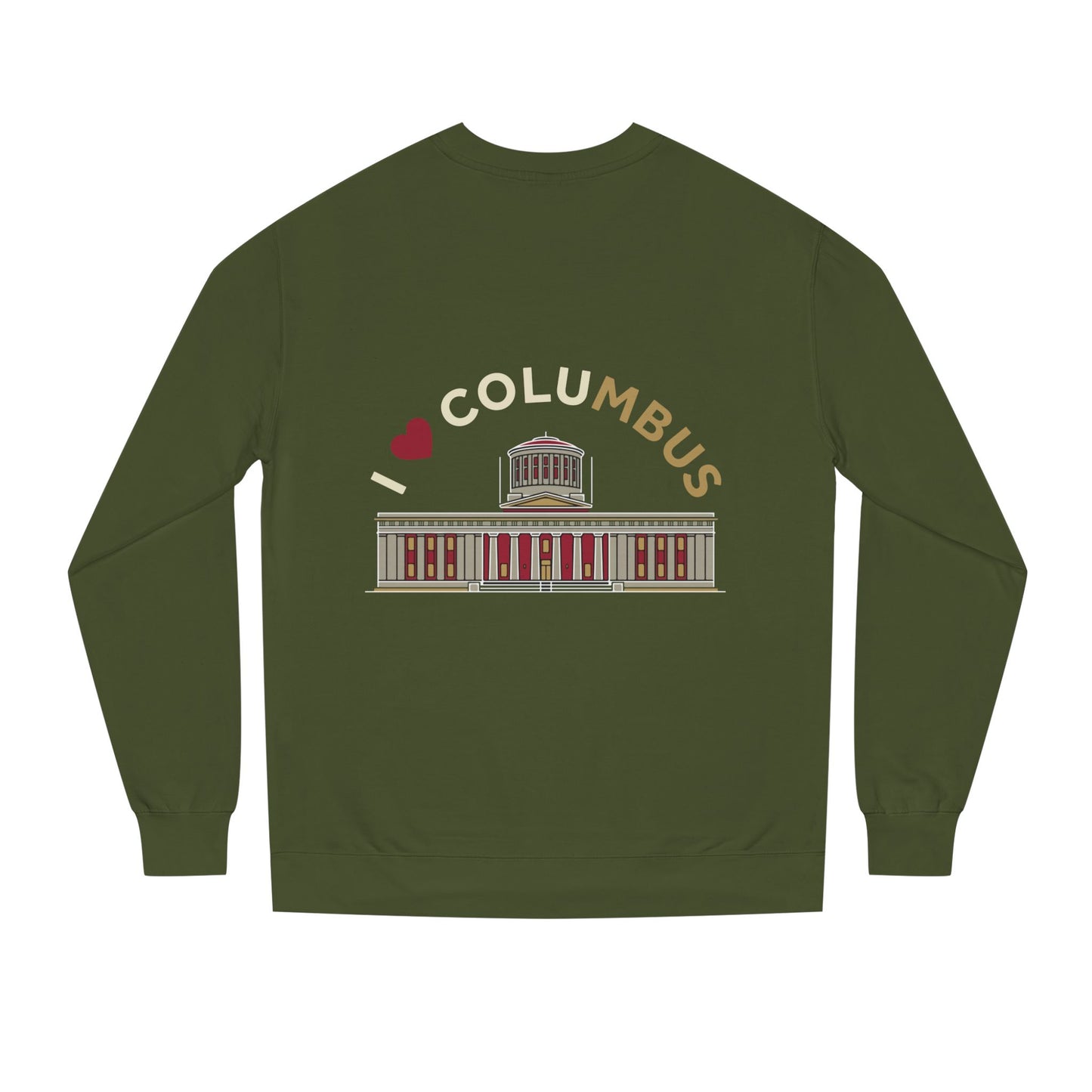 Columbus Landmark Crewneck Sweatshirt — I  Columbus Statehouse Design