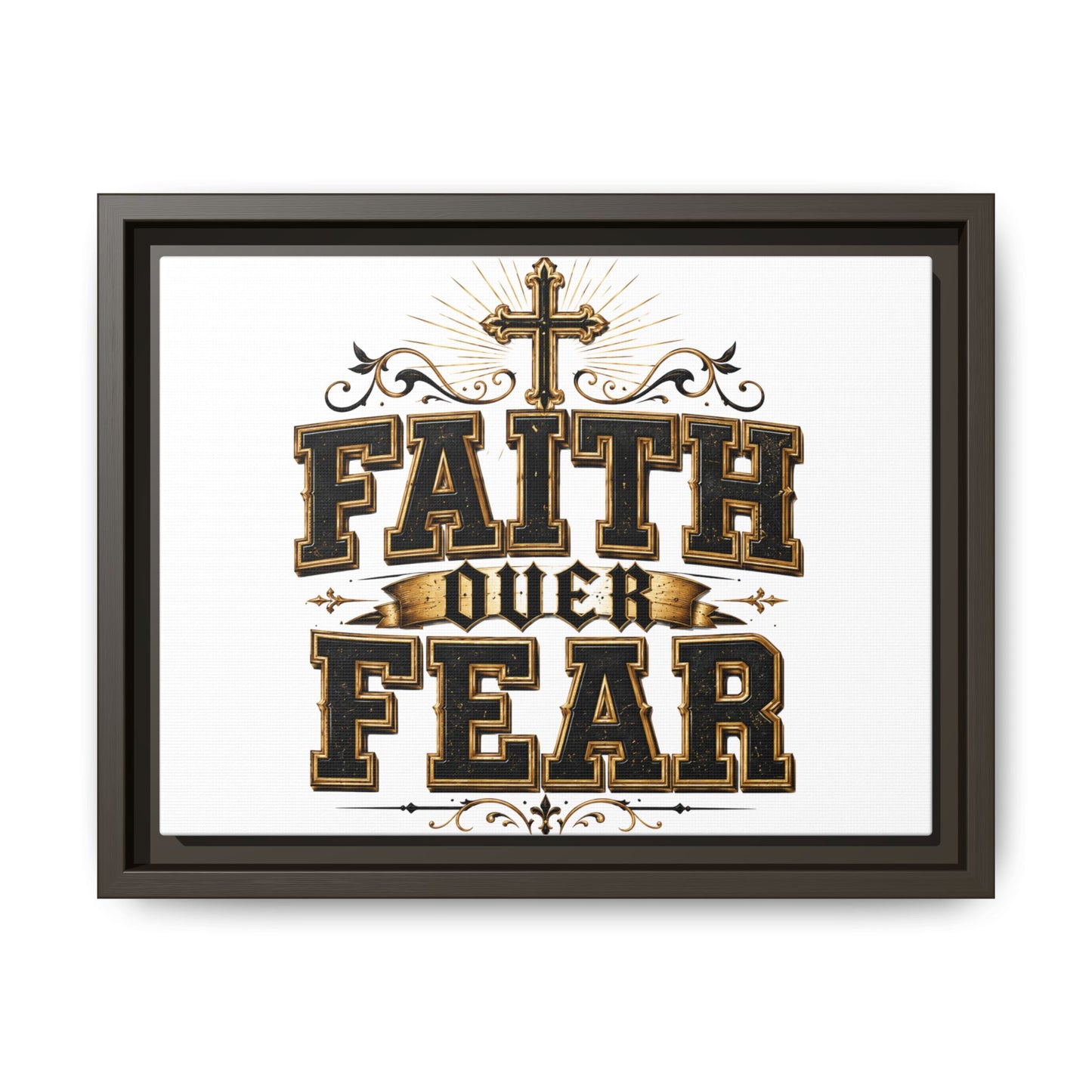 Faith Over Fear Framed Canvas Wall Art