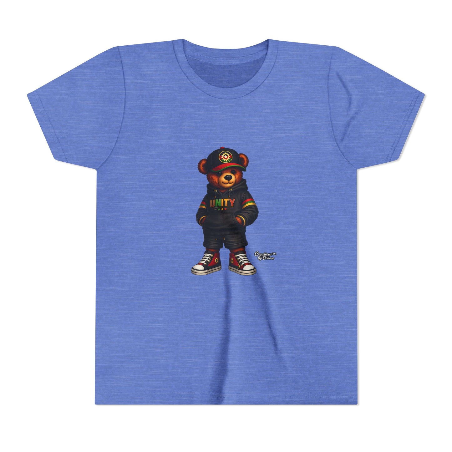 Youth T‑Shirt — Cool Bear Graphic Tee with 'UNITY' Hoodie Design