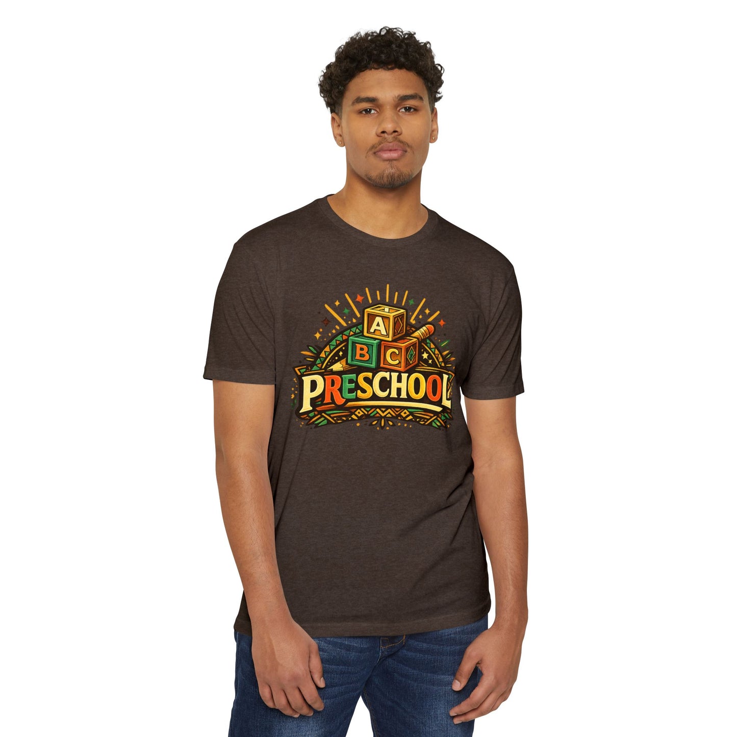 Preschool T-Shirt – Retro ABC Blocks Graphic Tee for Teachers & Kids
