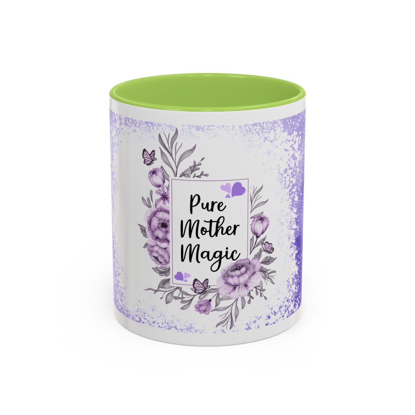 Pure Mother Magic Accent Coffee Mug — Floral Purple 11/15oz