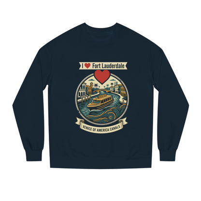 I  Fort Lauderdale Crewneck Sweatshirt — Venice of America Canals Graphic