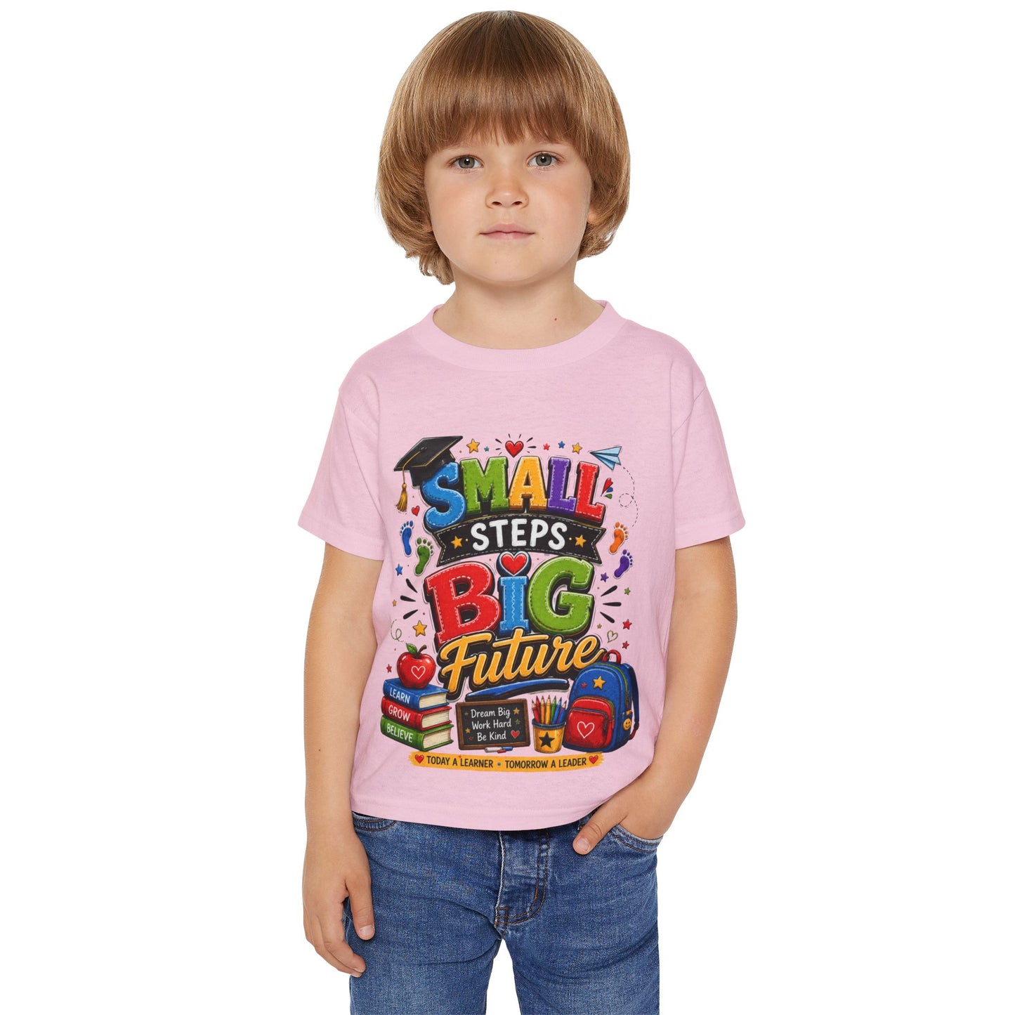 Toddler T-Shirt "Small Steps Big Future" Back-to-School Shirt