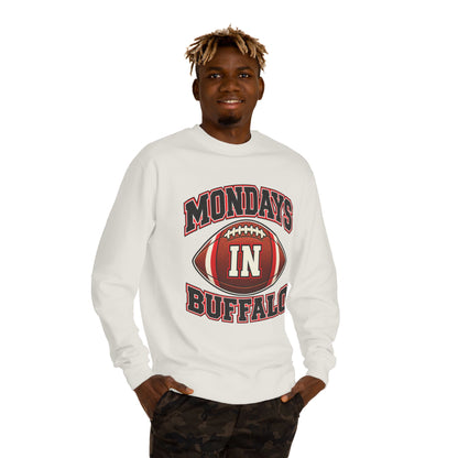 Football Sweatshirt — "Mondays in Buffalo" Crewneck