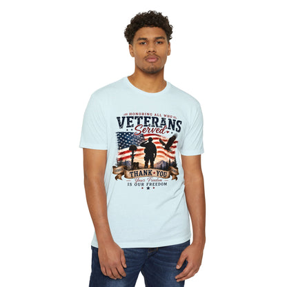 Veterans Served T‑Shirt — Honoring All Who Served, Thank You USA Flag Tribute