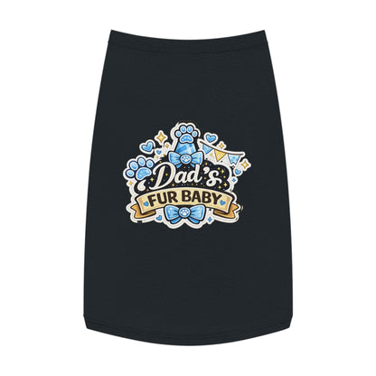 Pet Tank Top — “Dad’s Fur Baby” Cute Paw-Print Dog/Cat Shirt for Father’s Day & Pet Parents