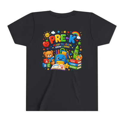 Pre-K Ready To Learn Kids T-Shirt — Colorful Preschool Back-to-School Tee