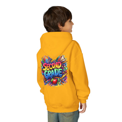Second Grade Kids Hoodie — Colorful School Day Pullover