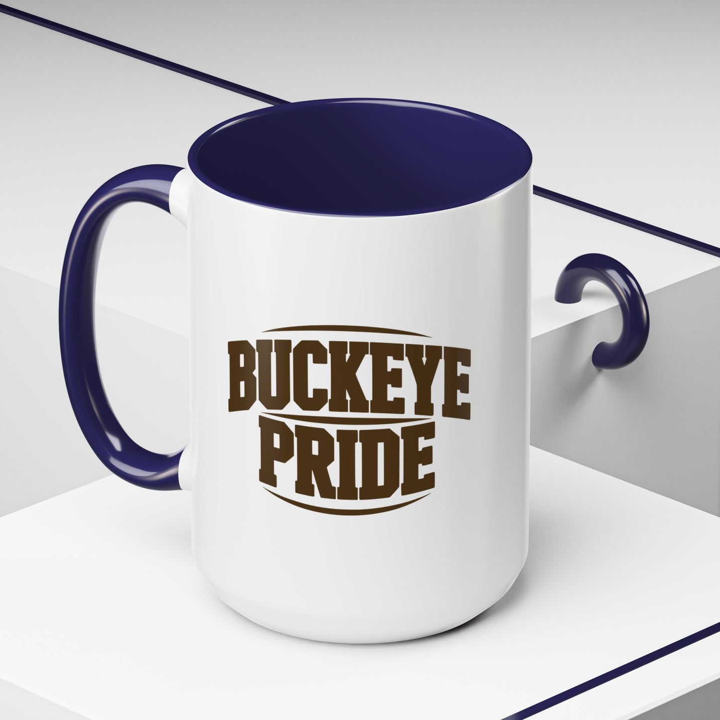 Buckeye Pride Accent Coffee Mug — School Spirit Ceramic Mug