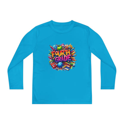 Fourth Grade Long Sleeve Tee — Colorful School Kids Shirt