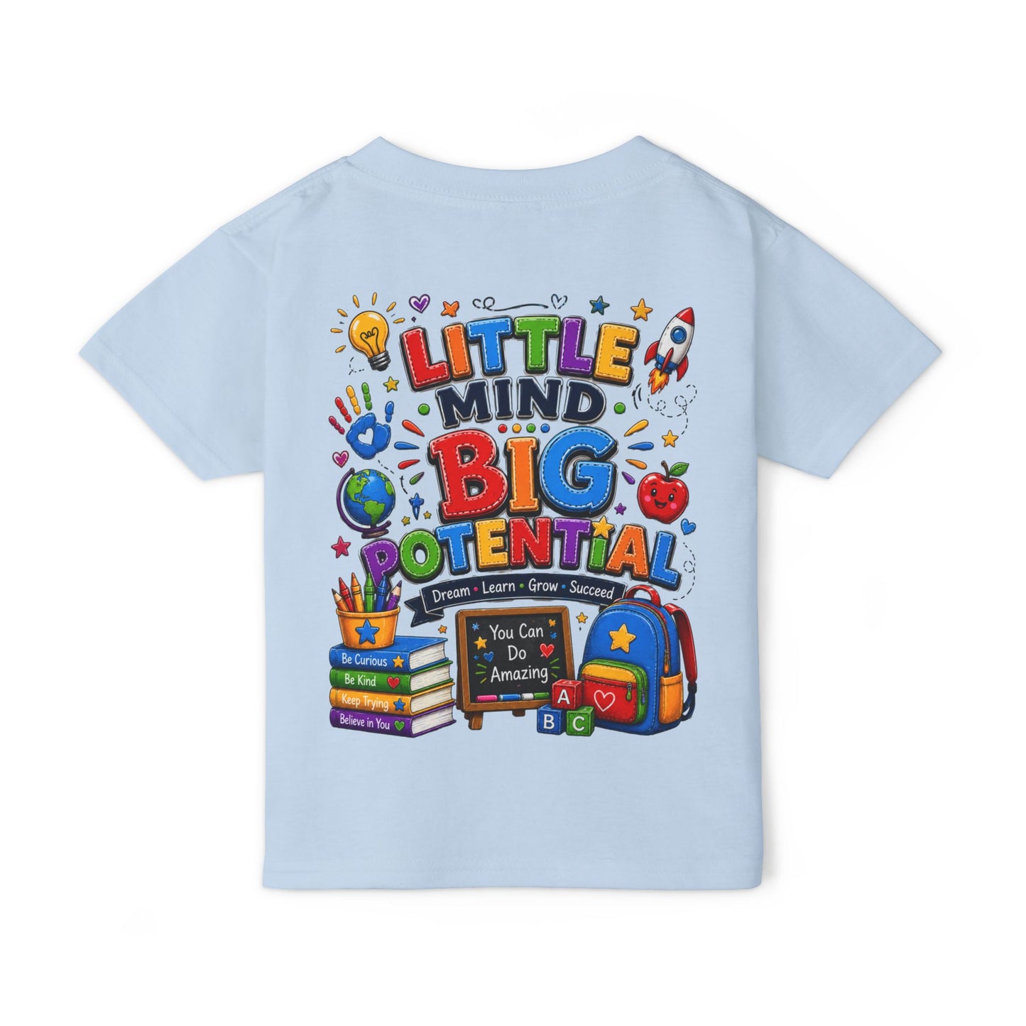Toddler T‑Shirt — "Little Mind Big Potential" Back‑to‑School Graphic Tee