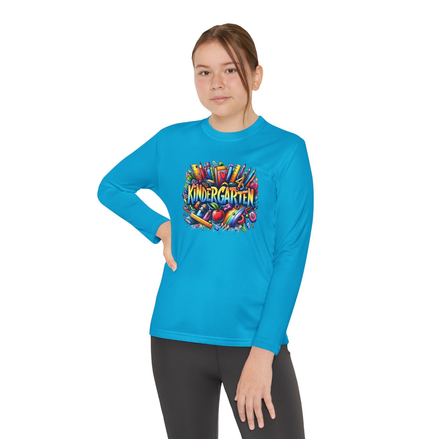 Kindergarten Crayons Youth Long Sleeve Tee