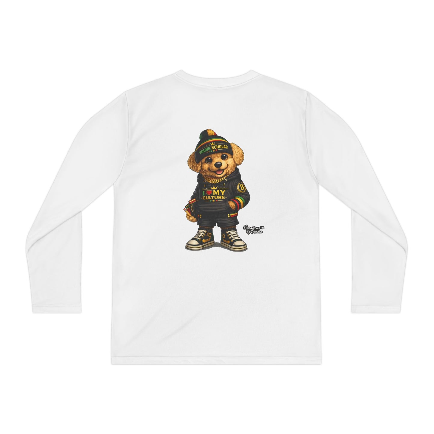 Youth Long Sleeve Tee — Streetwear Teddy Bear Graphic