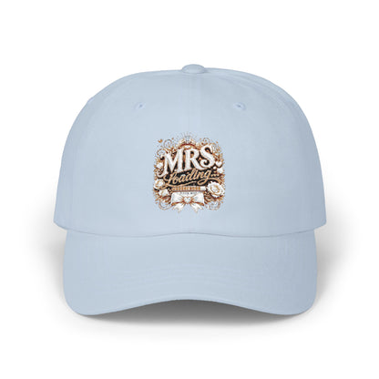 Dad Cap — "Mrs." Gold Floral Glitter Bridal Hat