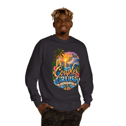 Couples Cruise Sweatshirt — Tropical Sunset Cruise Graphic Crewneck