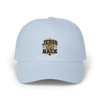 Dad Cap — "Jesus Got My Back" Embroidered Christian Baseball Hat