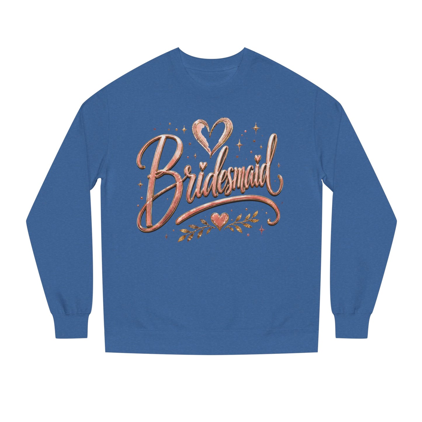 Bridesmaid Crewneck Sweatshirt — Rose Gold Script Bridesmaid Pullover