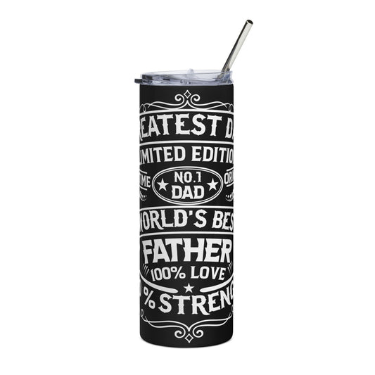 World's Best Father 20oz Stainless Tumbler – No.1 Dad Travel Cup