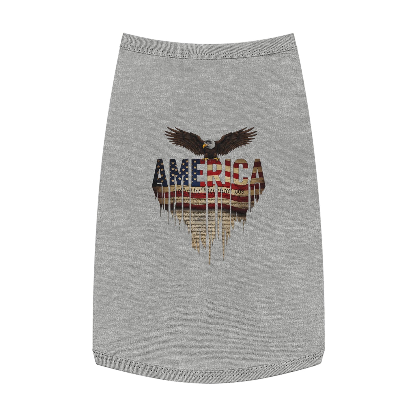 Patriotic Pet Tank Top – American Flag & Bald Eagle Dog Shirt