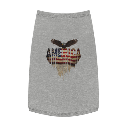 Patriotic Pet Tank Top – American Flag & Bald Eagle Dog Shirt