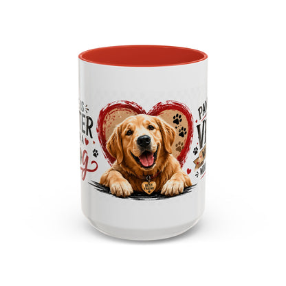 Pawsitive Vibes Coffee Mug - "Wag More, Worry Less" Dog Lover Accent Mug
