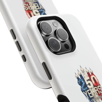 50 Years Patriotic iPhone Case — American Flag Anniversary Magnetic Impact-Resistant Case