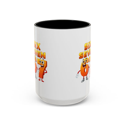 Six Seven Cartoon Number Coffee Mug - Fun Math Teacher Gift (11/15oz)
