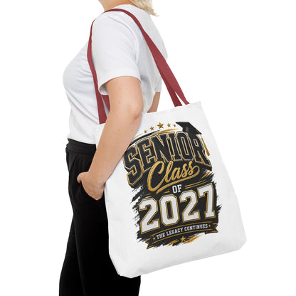 Senior Class of 2027 Tote Bag – Graduation Gift Tote with Cap Graphic