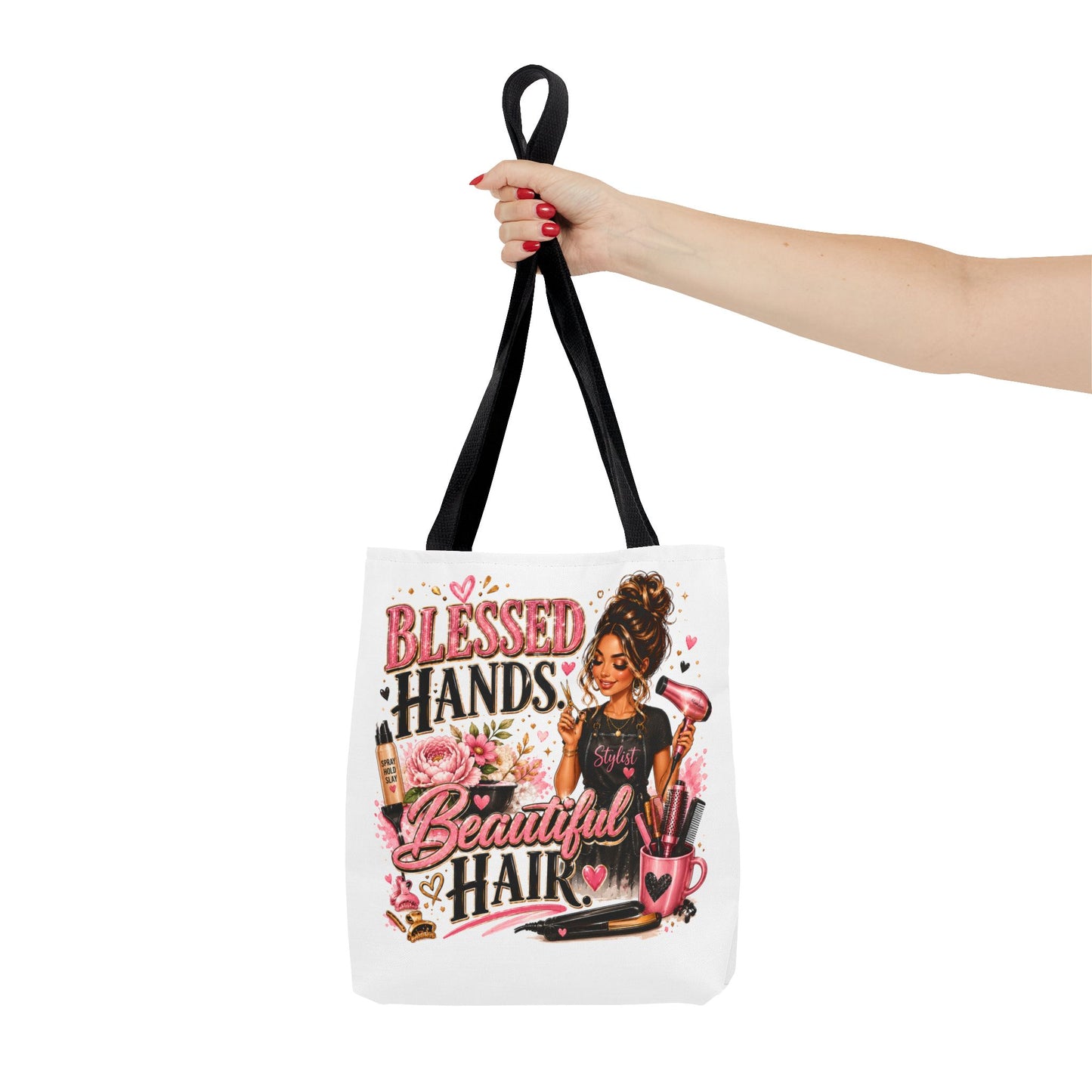 Blessed Hands Beautiful Hair Tote Bag — Hair Stylist Gift Tote