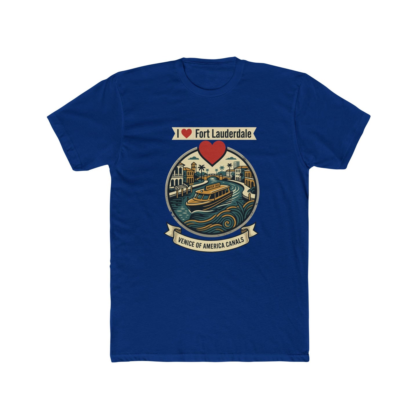 I Heart Fort Lauderdale Canals T‑Shirt — Venice of America Boat Graphic Tee