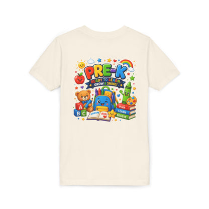 Pre-K Ready To Learn Kids T-Shirt — Colorful Preschool Back-to-School Tee
