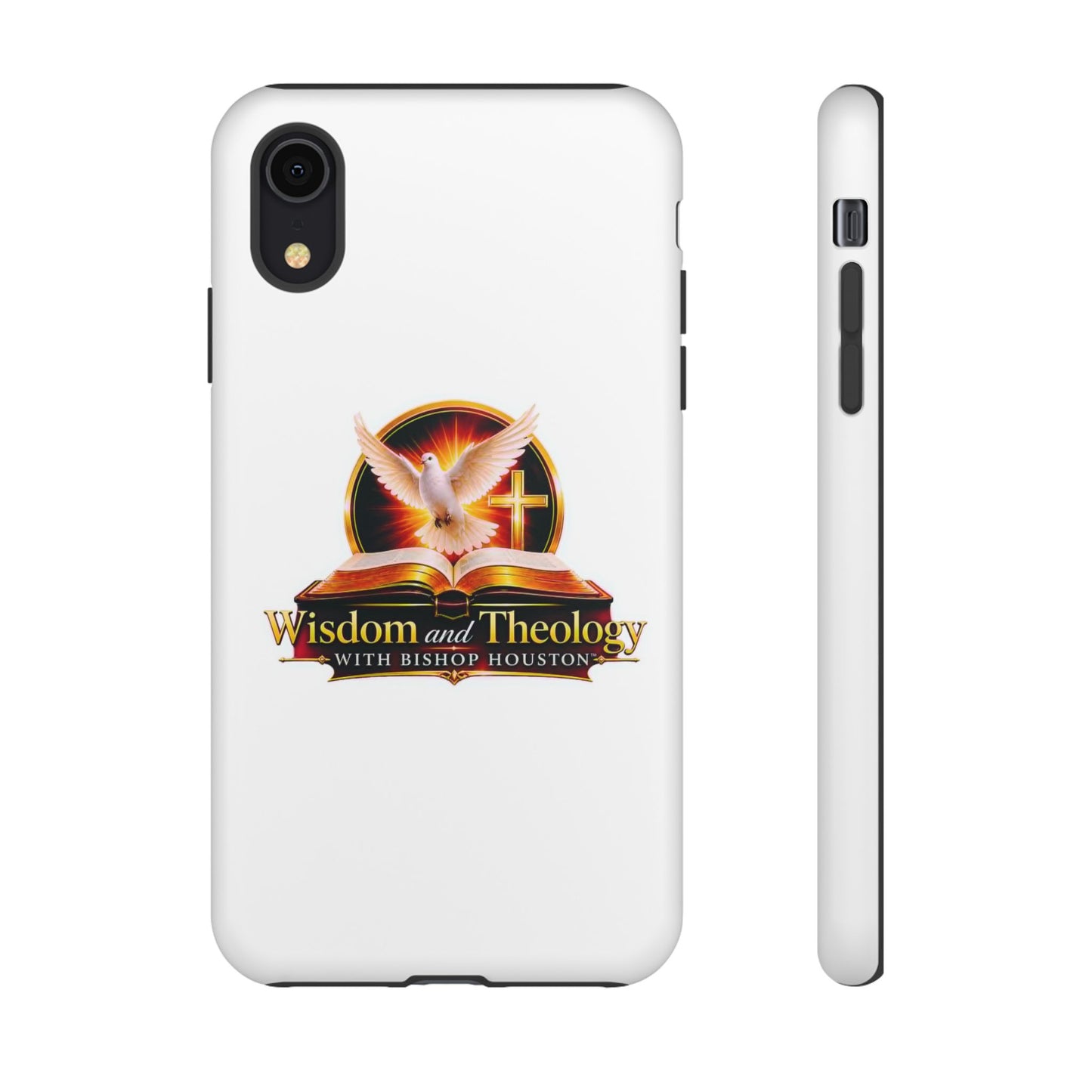Wisdom and Theology Phone Case — Christian Dove & Cross Protective Tough Case