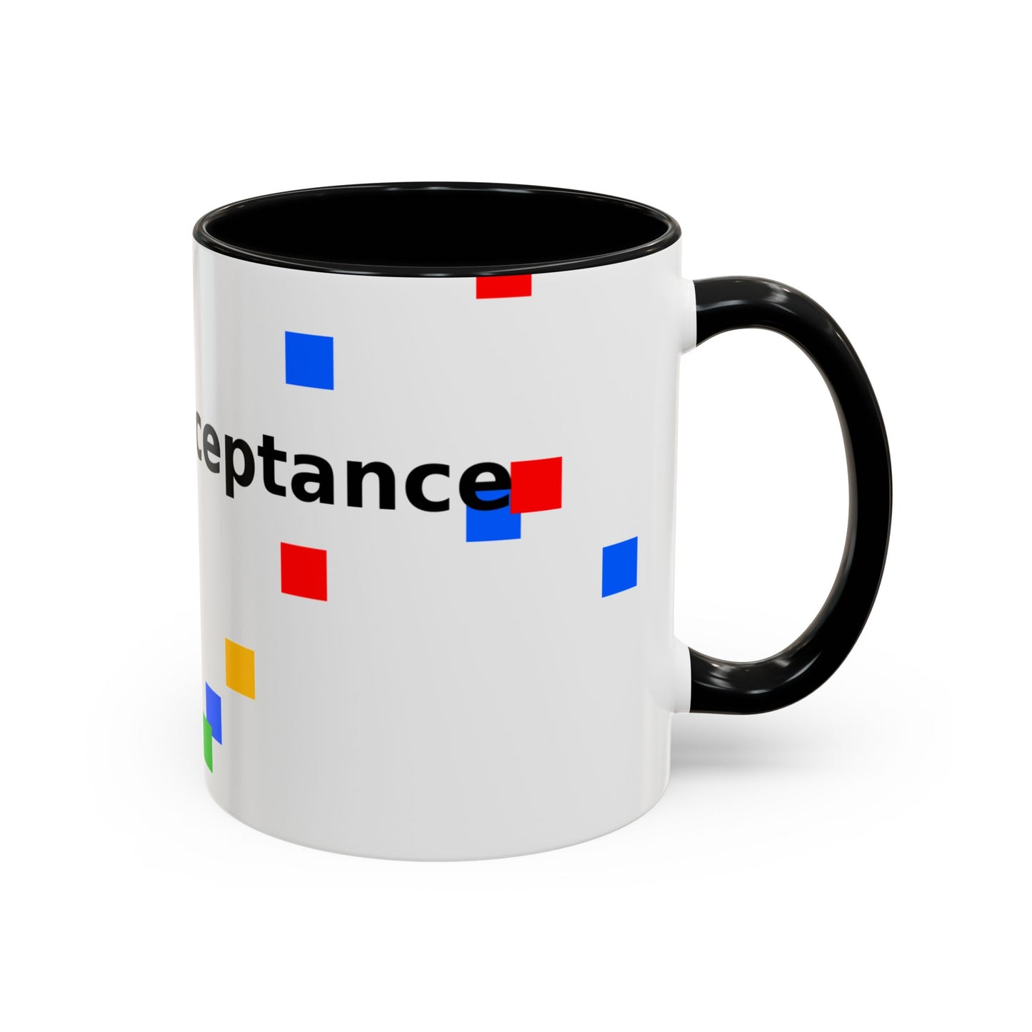 Autism Acceptance Accent Coffee Mug – Colorful Puzzle Square Design (11/15 oz)