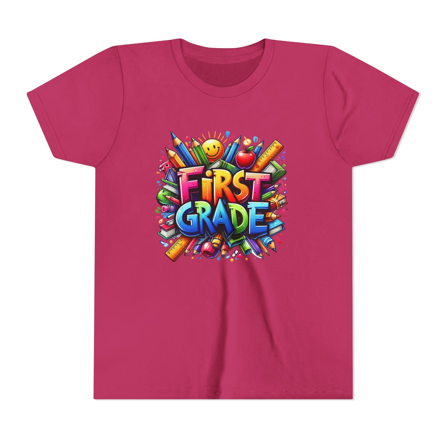 First Grade Kids Tee — Colorful Back-to-School Shirt for Boys & Girls