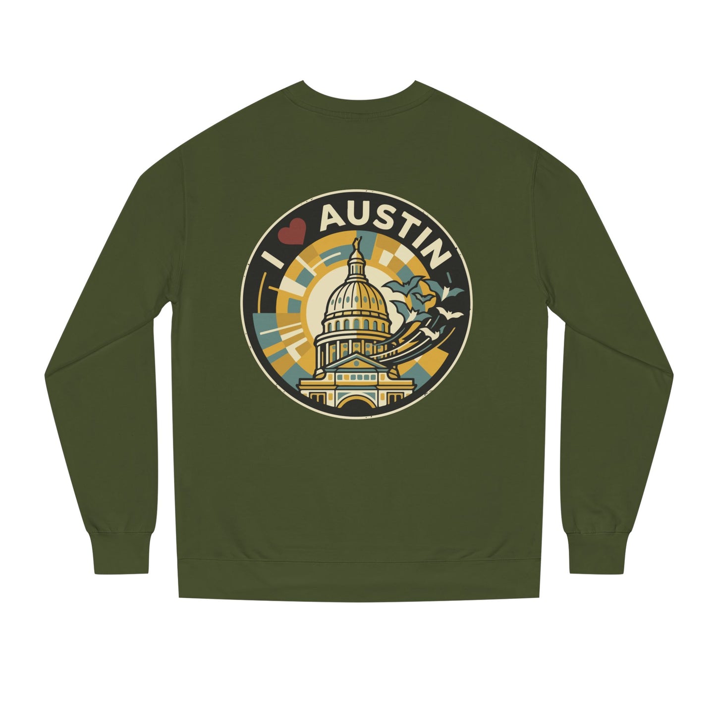 I  Austin Crewneck Sweatshirt — Austin Capitol Retro Graphic