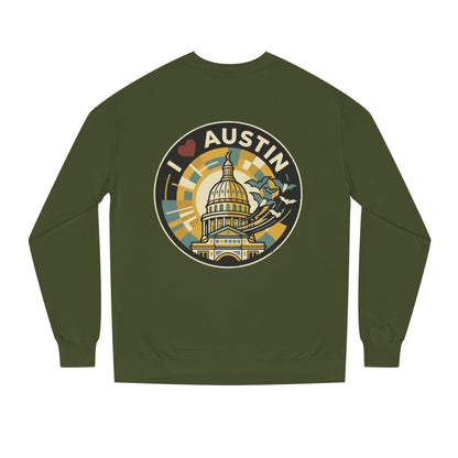 I  Austin Crewneck Sweatshirt — Austin Capitol Retro Graphic