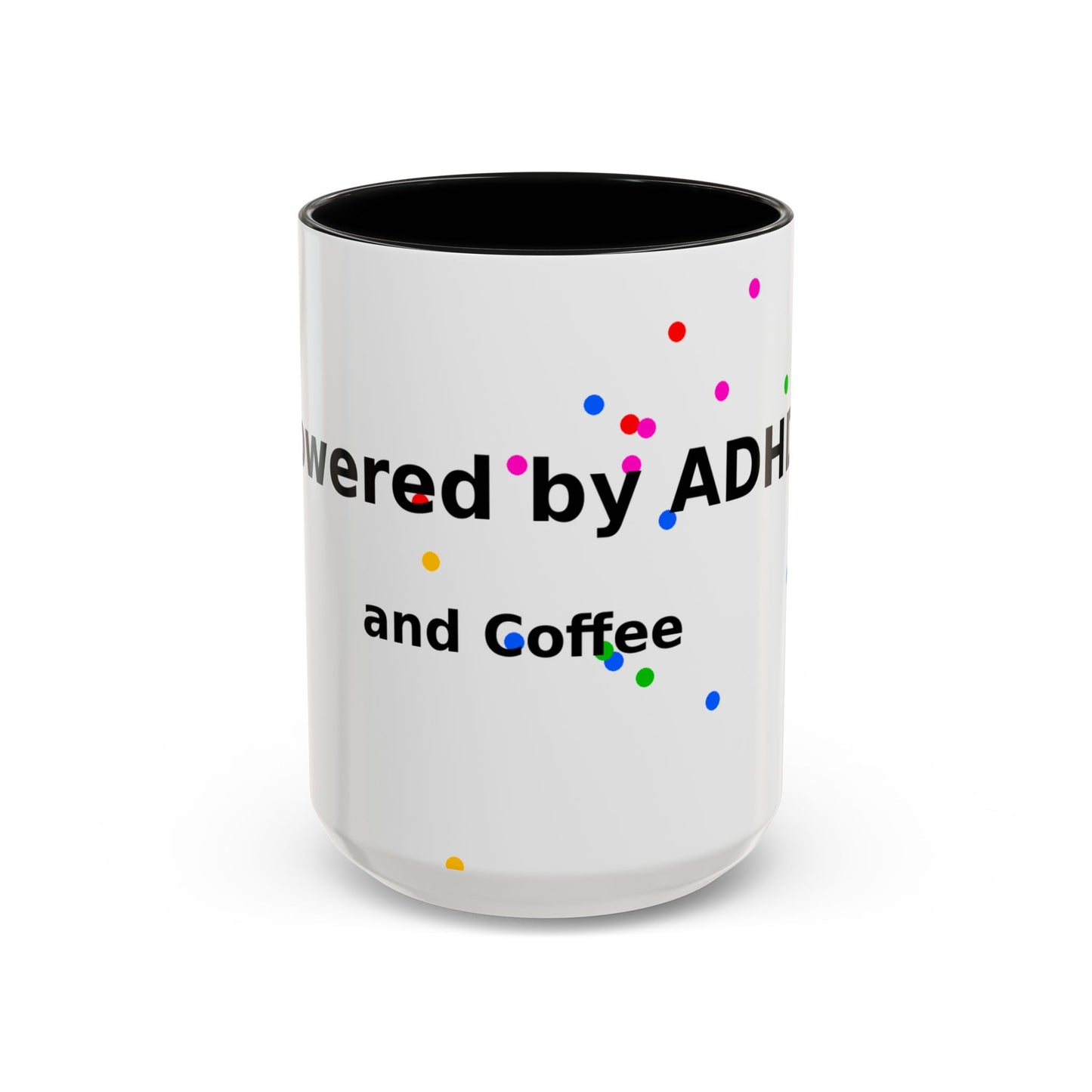 ADHD and Coffee Accent Mug — Funny Neurodivergent Travel Coffee Cup
