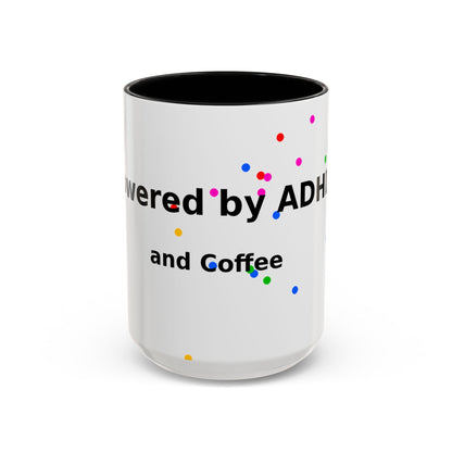 ADHD and Coffee Accent Mug — Funny Neurodivergent Travel Coffee Cup